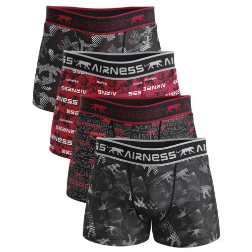 4 Boxers Homme Airness | Camo black & red