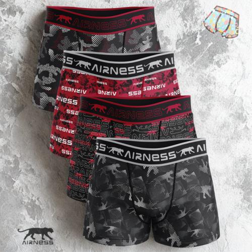 4 Boxers Homme Airness | Camo black & red