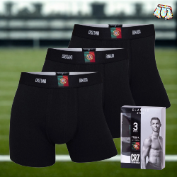 3 Boxers CR7| Pack Portugal Black