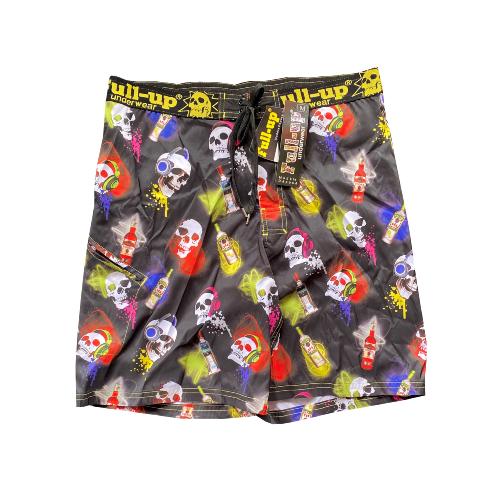 Short de bain Fullup fantaise motif skull 