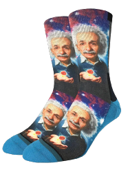 Chaussettes longue fantaisie Albert Einstein