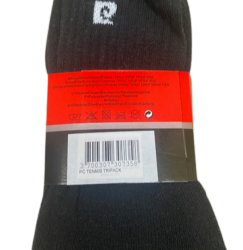 3 Chaussettes de Tennis Pierre Cardin Noir