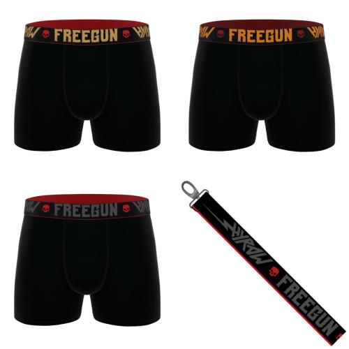 Coffret 3 Boxers Hyraw by Freegun en Coton