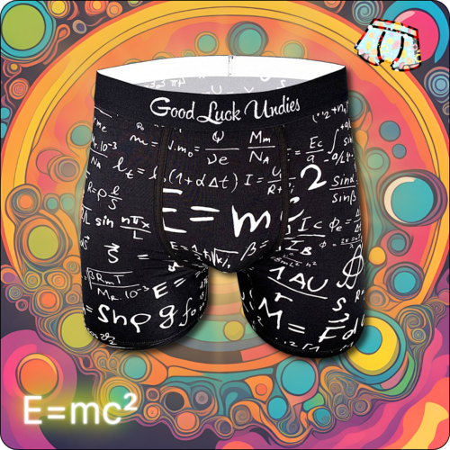 Boxer Good Luck Undies |E=MC² 🧮