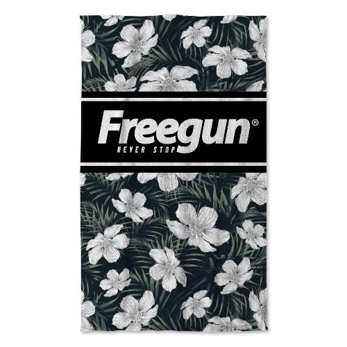 Serviette FLEURS GRIS FREEGUN 