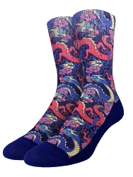 Chaussettes longue fantaisie Dragons Chinois