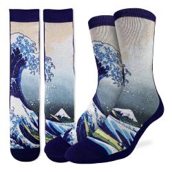 Chaussettes longue fantaisie Vague japon