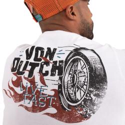 T-shirt VONDUTCH | LIVE FAST WHITE