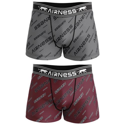 2 Boxers Homme Airness violet & gris