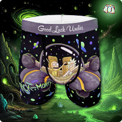 Boxer Good luck Undies Rick & Morty Space