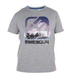 T-Shirt FREEGUN jersey Logo Gris