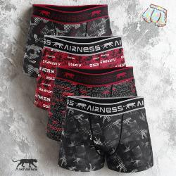 4 Boxers Homme Airness | Camo black & red