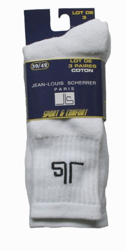 3 CHAUSSETTES  - JEAN LOUIS SCHERRER BLANC/BLANC/BLANC