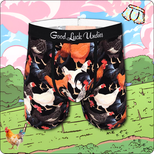 Boxer Good Luck Undies | Chickens 🐓