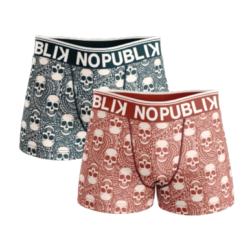 2 Boxers Homme NoPublik Skulls double 