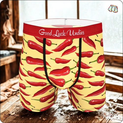 Boxer Good Luck Undies| Hot Peppers 🌶️