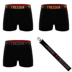 Coffret 3 Boxers Hyraw by Freegun en Coton