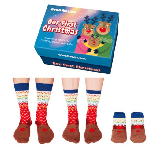 Lot Chaussettes enfant MUMMY, DADDY AND ME Christmas