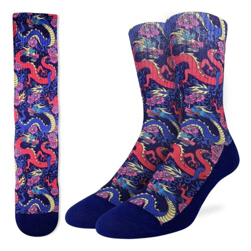 Chaussettes longue fantaisie Dragons Chinois