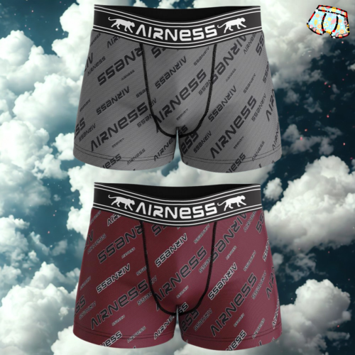2 Boxers Airness|Motif violet & gris