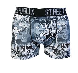 Boxer Homme Twinday motif Tag Gris