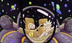 Boxer Good luck Undies Rick & Morty Space