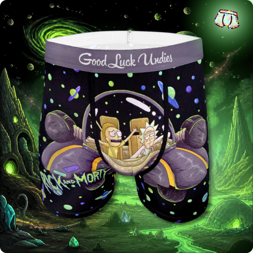 Boxer Good luck Undies Rick & Morty Space