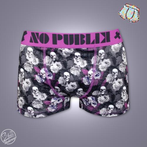 Boxer Nopublik | Motif Skulls Flowers