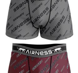 2 Boxers Homme Airness violet & gris