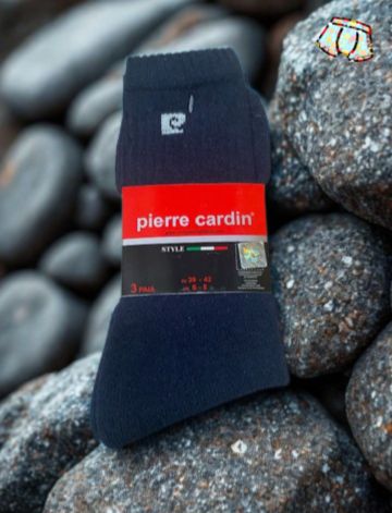 3 Chaussettes  de tennis Pierre Cardin Bleu