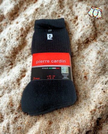 3 Chaussettes de Tennis Pierre Cardin Noir