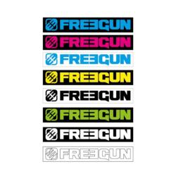 8 Stickers  FREEGUN rectangulaire