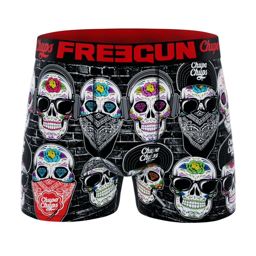 Lot De 4 Boxers Freegun Homme Chupa Chups – Imprimé Fun & Coloré – Confort Extrême Stretch