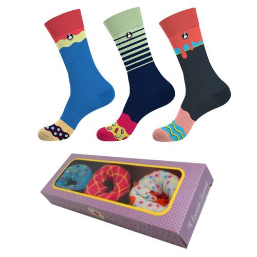 Lot 3 Paires Chaussettes haute Crazy Sock cake