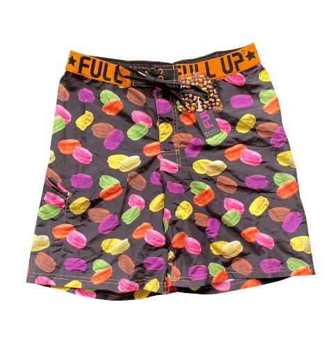 Short de bain Fullup fantaise motif macarons