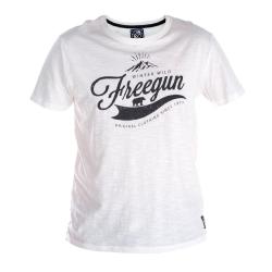 T-Shirt FREEGUN jersey Logo blanc