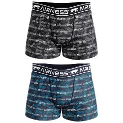 2 Boxers Homme Airness bleu & gris