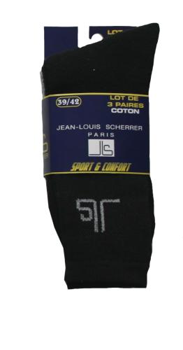 3 CHAUSSETTES  - JEAN LOUIS SCHERRER NOIR/NOIR/NOIR