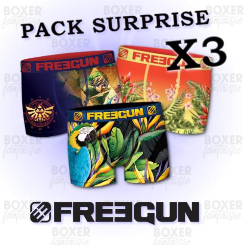 Lot 3 Boxers  Freegun |Motif Surprise &#10068;&#8203;